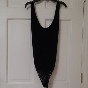 Free People Black Intimately Bodysuit